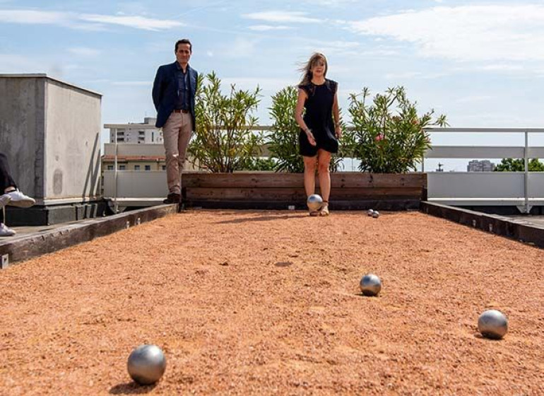 rooftop avec terrain de petanque pour reunion lyon
