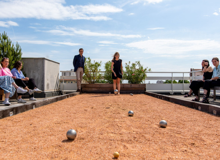 terrain de petanque sur rooftop lyon 6